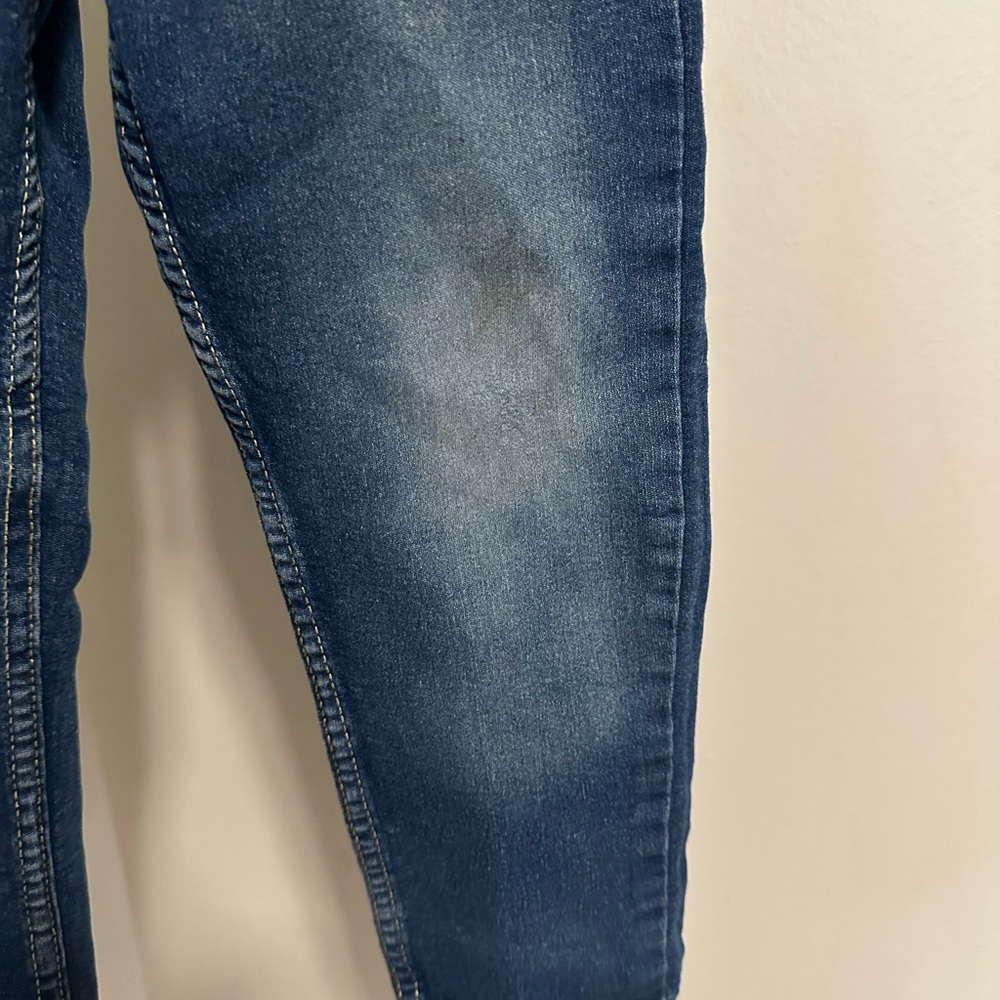 Lee Dark Wash Slim Fit Tapered Leg Denim Jeans Boys Size 6 - adjustable waist - Picture 3 of 8